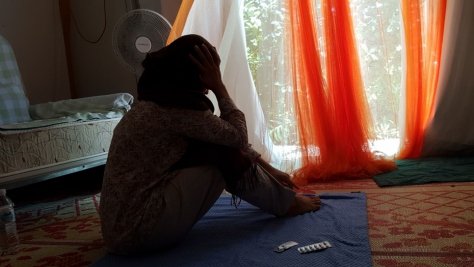 Nauru young Afghan refugee woman