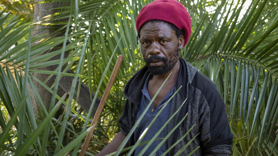 Raphael Chauke works as a gardener in a suburb in Pretoria, South Africa. He lacks identity papers and has been battling depression for years.
