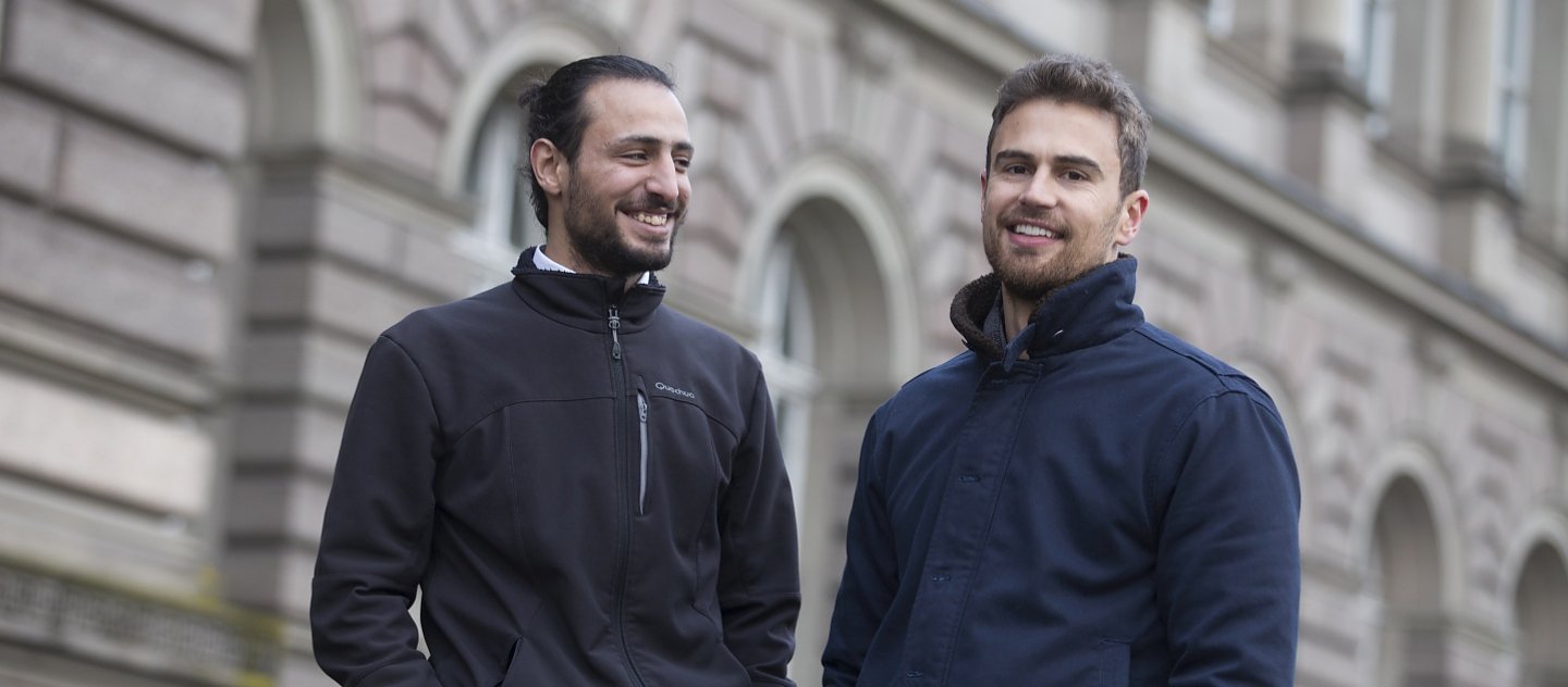 UNHCR High Profile Supporter Theo James reunites with Syrian refugee Housam