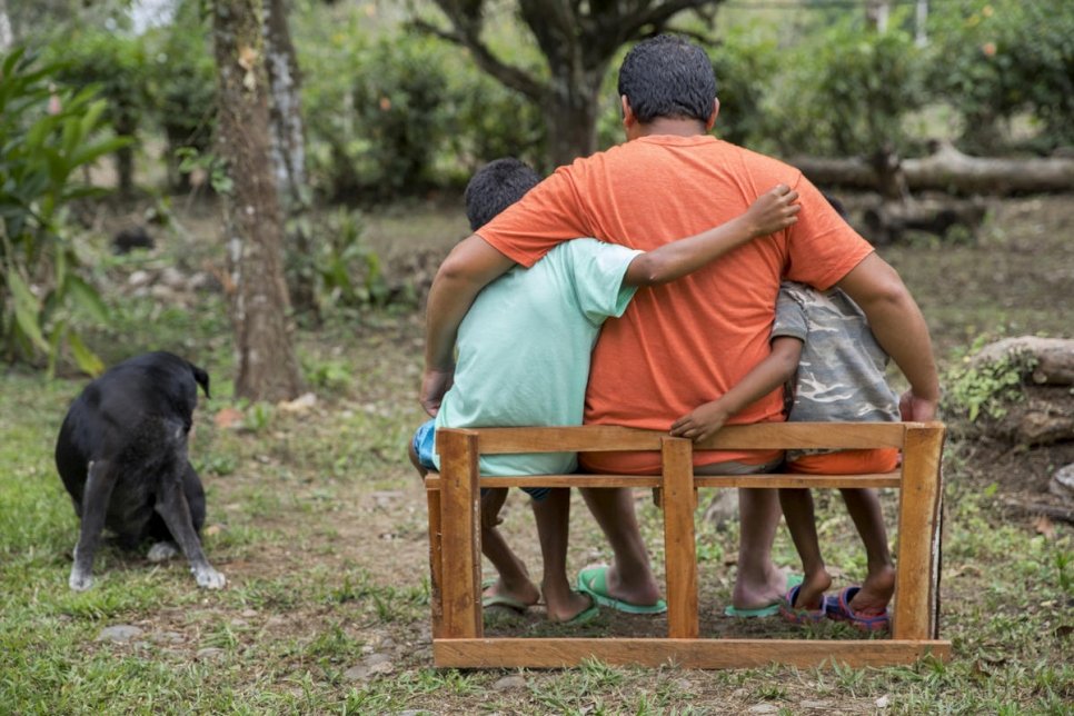 Costa Rica. Nicaraguan family that escaped from the political conflict in Nicaragua