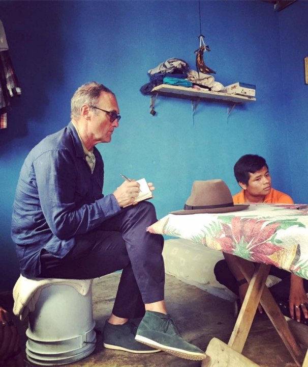 AA Gill in Chiapas, southern Mexico interviewing a gay couple fleeing gang violence in Central America.