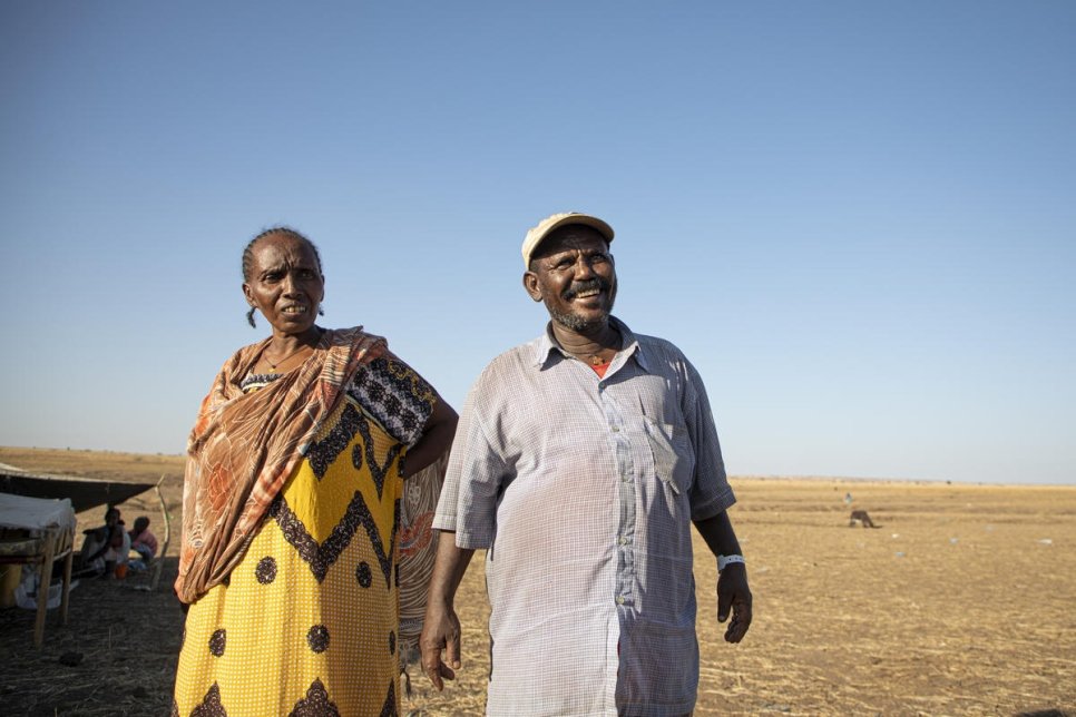 Sudan. Ethiopian refugees await transfer from border reception centre