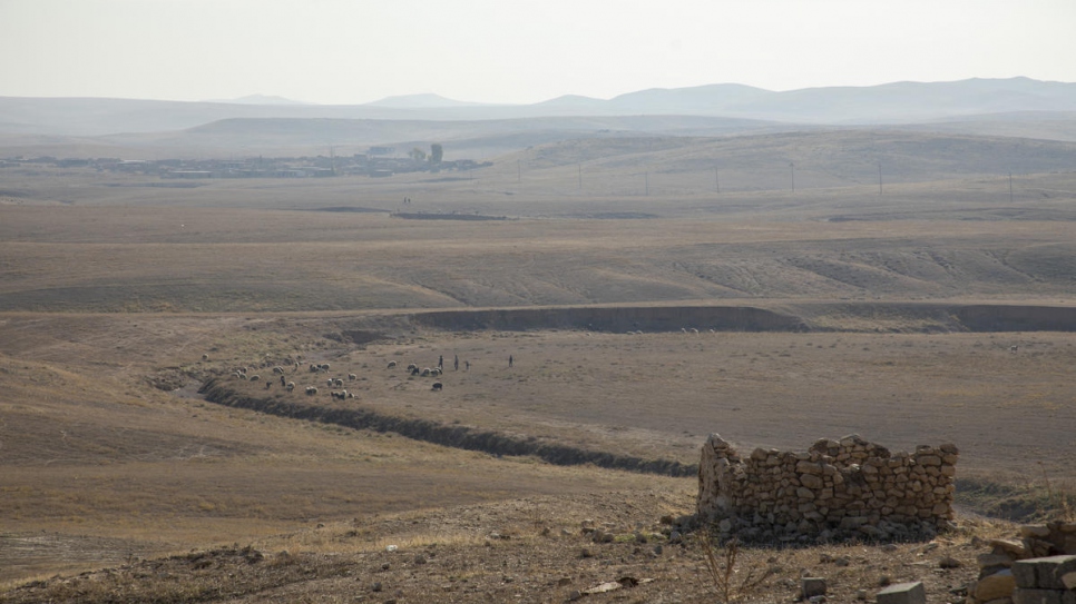 Des bâtiments en ruine dans le village de Risala, au nord de l'Irak, qui a été fortement endommagé lors des affrontements pour reprendre la zone à Daech en 2016. 