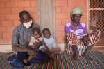 Aguiratou Diallo (right) and her family, who were internally displaced...
