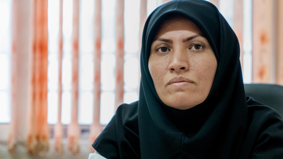 Feezeh Hosseini is the only Afghan refugee doctor in Iran's Esfahan province.