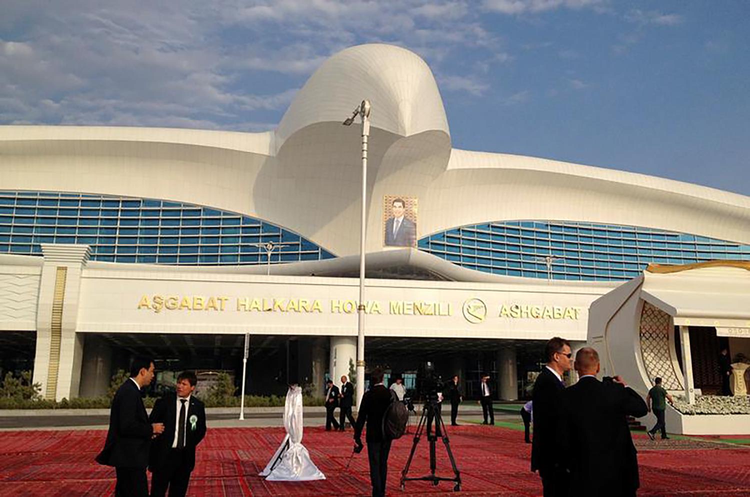 outside the Ashgabat airport