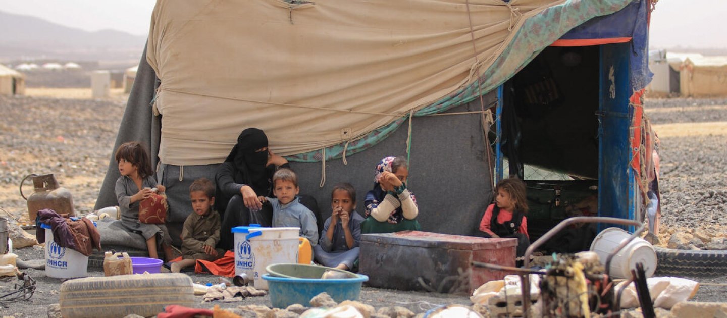 Yemen. Displaced children in Marib