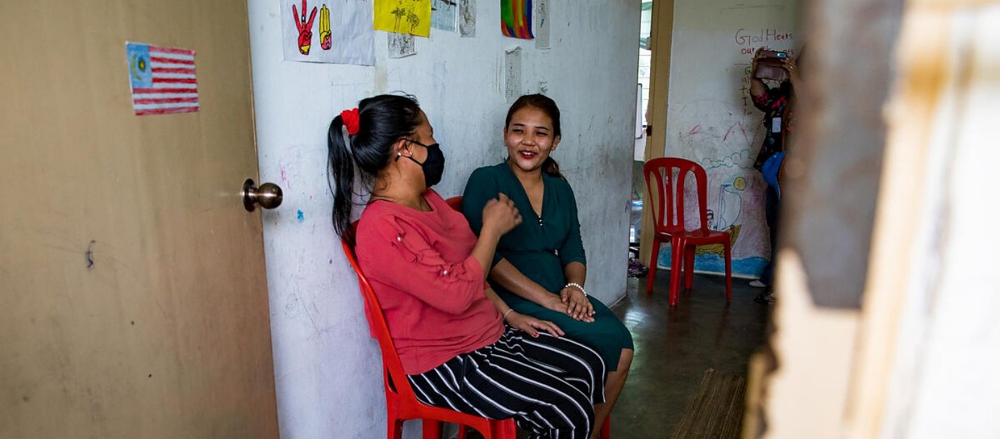 Malaysia. Refugee women attend sewing classes in Kuala Lumpur