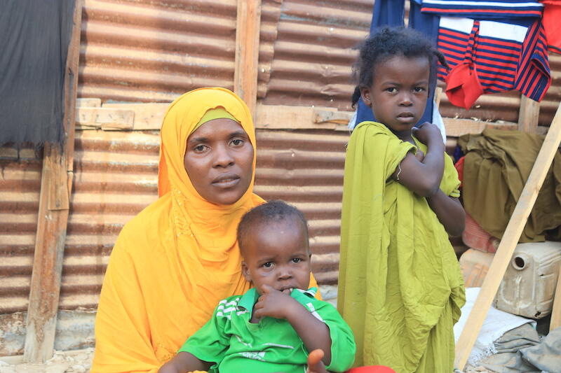 Somalia. Displaced people evacuated after Cyclone Gati devastation