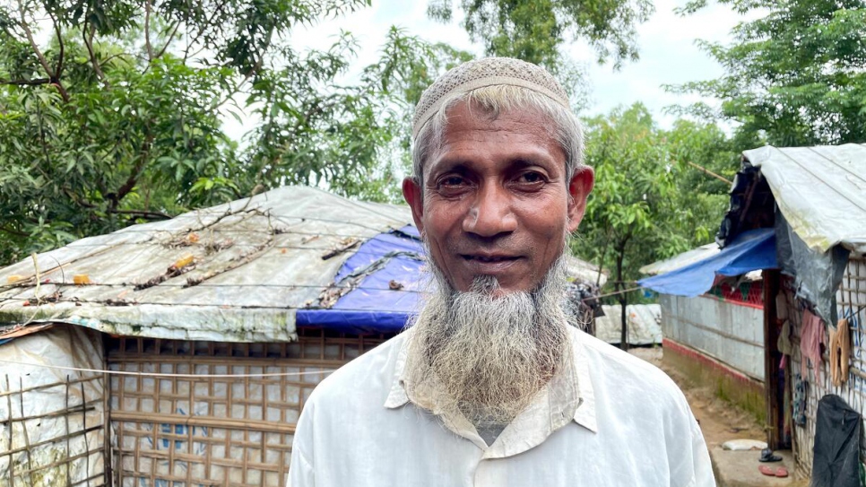 Noor Islam was among the first group of the Rohingya refugees to receive a COVID-19 vaccine in August.