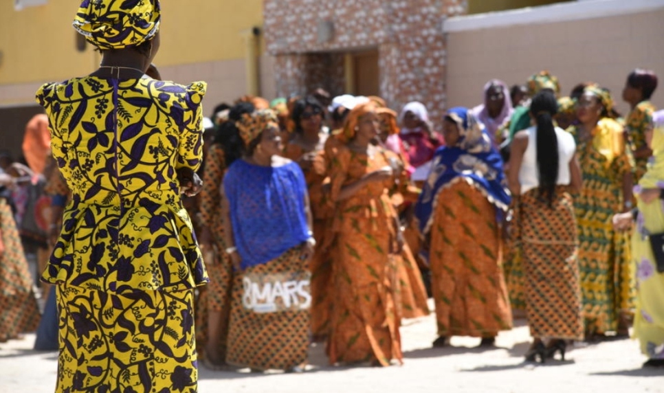 Strengthening engagement with women's networks and community groups, like the one featured in this photo, is a core element of projects supported by the Fund. 