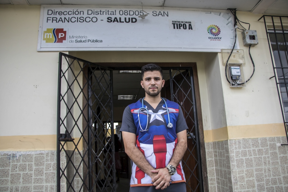 Venezuelan doctor Samuel, 27, fled to Ecuador in 2018 where he now cares for locals and Colombian refugees during the pandemic.