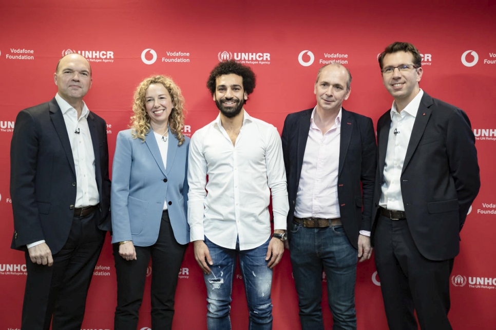 United Kingdom. Mohamed Salah announced as Ambassador for UNHCR / Vodafone Foundation's Instant Network schools programme