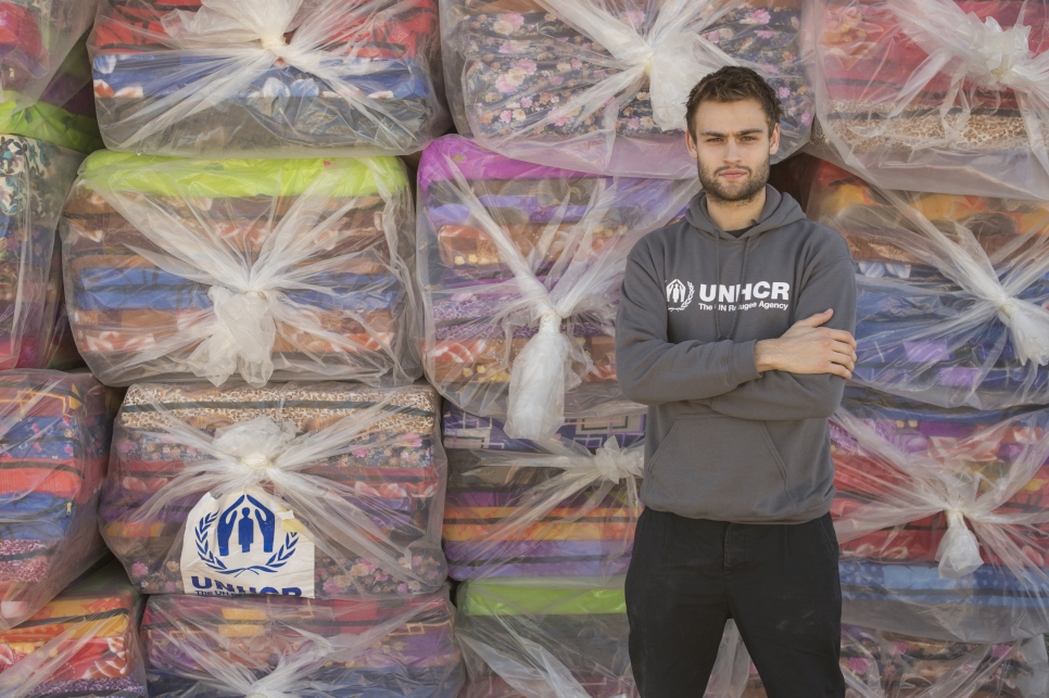 "A mountain of mattresses. When families fleeing Mosul first arrive in camps UNHCR provides them with the 'core relief items' they need to survive: a tent, mattresses, blankets, a cooking stove, jerry cans for water, kitchen and hygiene kits. When you have lost everything in the frenzy and chaos of fleeing you need to start again with the very basics. Dignity sometimes comes in the smallest and simplest of packages – a bar of soap, a tooth brush and tooth paste to feel clean again, shelter for privacy and protection from the elements, the facilities to make a meal for your family."