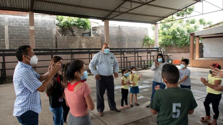 people standing in a circle 