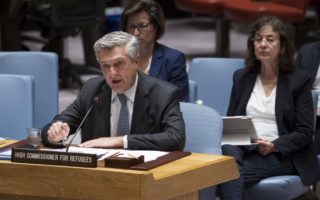 Filippo Grandi, United Nations High Commissioner for Refugees, briefs the Security Council. © UN Photo/Manuel Elias