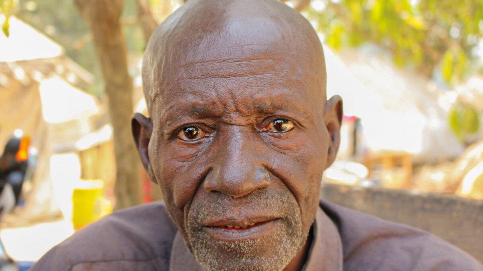 Central African refugee, Joseph, 74, has escaped violence thrice in his life. He recently escaped to the village of Ndu in the Democratic Republic of Congo. 