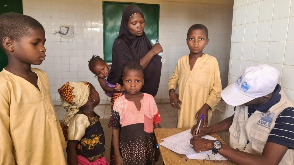 UNHCR staff register Nigerian refugees in Bangui, a village in the Department of Madaoua in Tahoua region, Niger. 