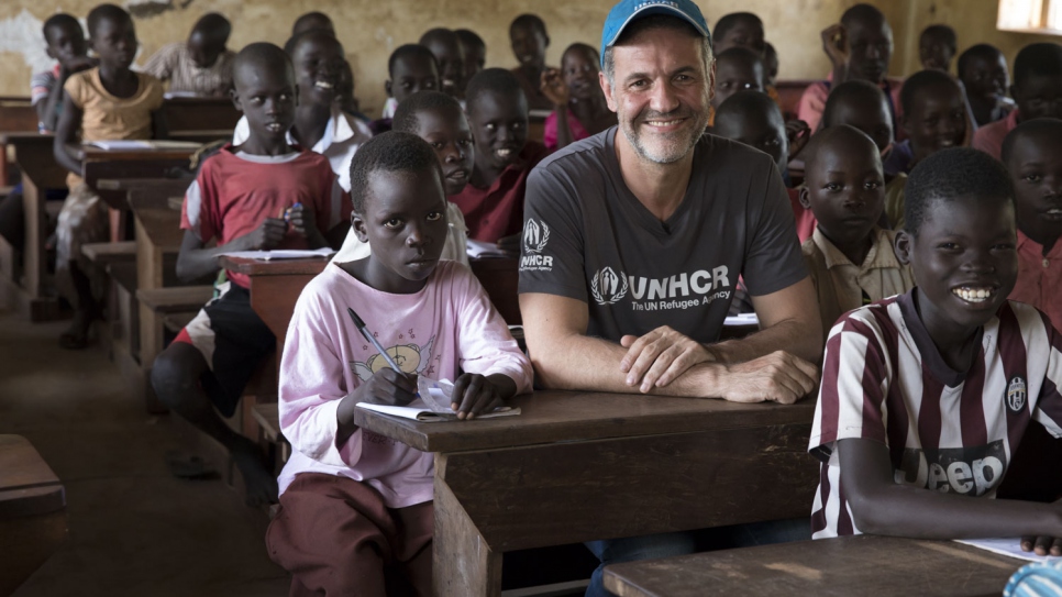 UNHCR Goodwill Ambassador Khaled Hosseini visits refugees in Uganda