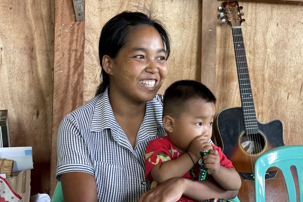 Myanmar. IDP displaced in Kachin State in March 2021 supported by UNHCR and partners