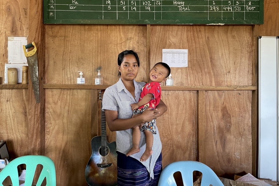 Myanmar. IDP displaced in Kachin State in March 2021 supported by UNHCR and partners