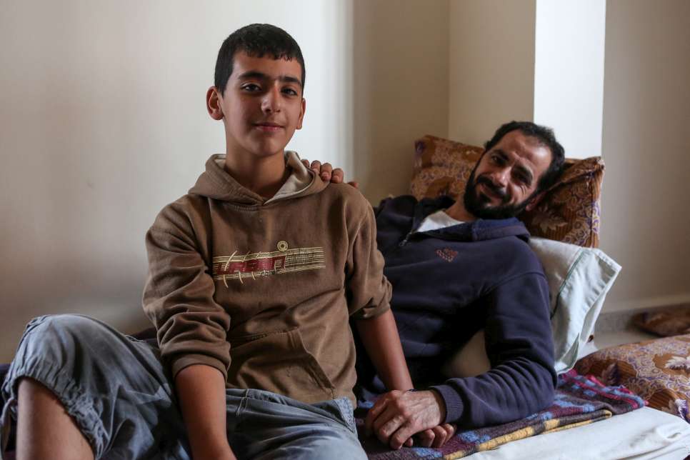 After their savings went, the family sold their furniture and then started buying food on credit with their local grocer who they are paying back in instalments. Mahmoud says, "If I don't work we would have to borrow more money from people. I have to think of myself as a grown up now." 