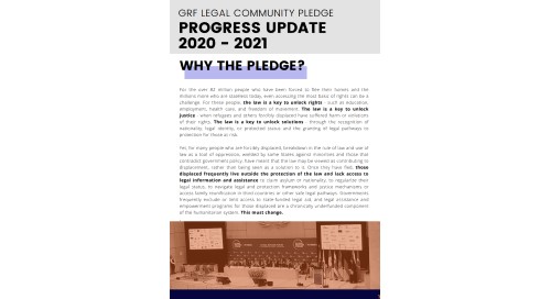 GRF Legal Community Pledge Progress Update 2020-2021 cover