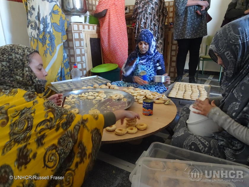 A group of women baking