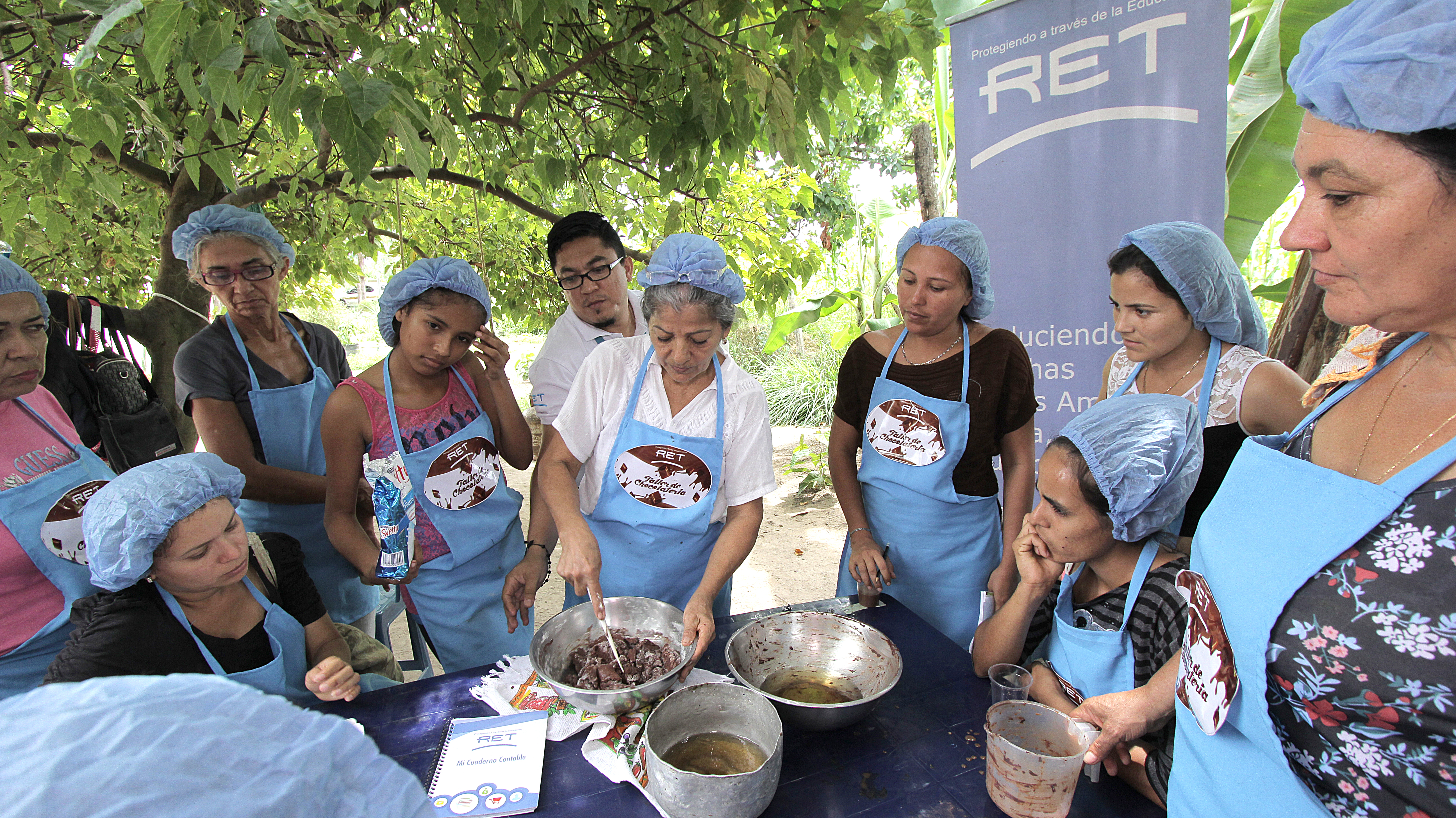 A group of women participating in RET livelihood training