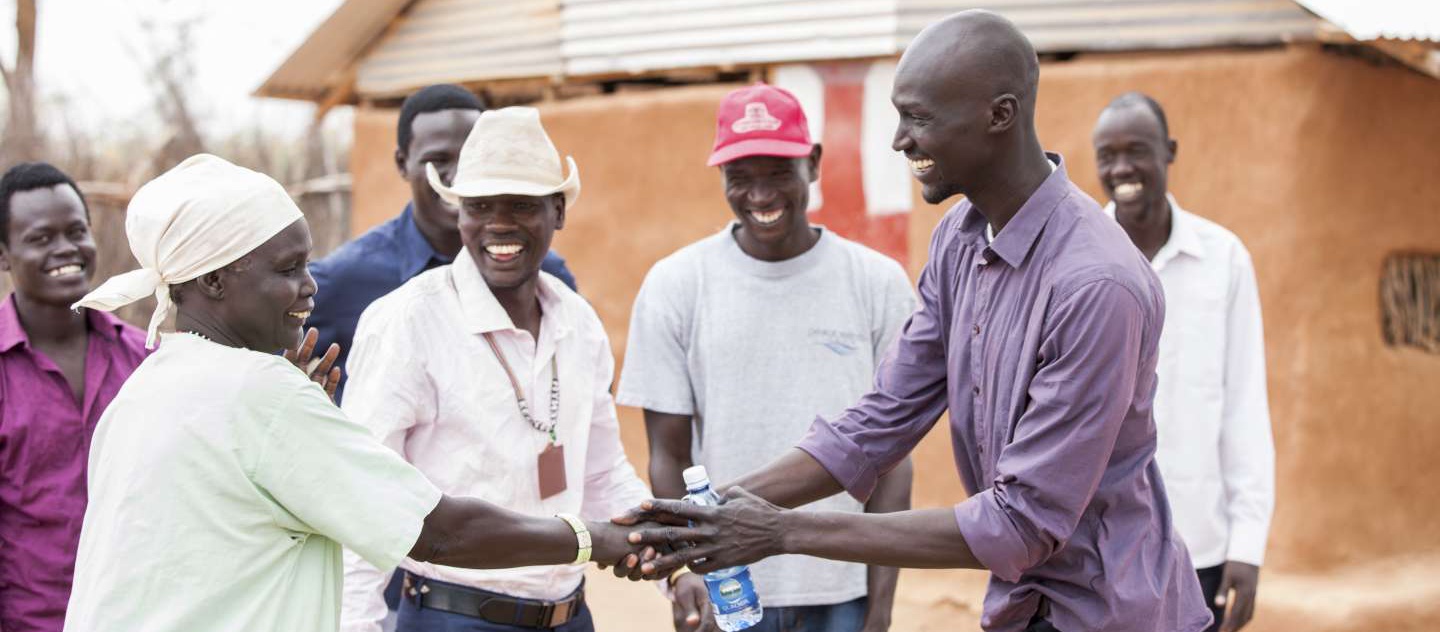 Kenya/UNHCR High Profile Supporter, Ger Duany, visiting Ifo camp in Dadaab.This is where he resided before being resettled to the US.He met with refugees from different nationalities including Southern Sudanese and Somalis/ UNHCR Photo/ February 2015