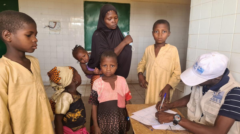 UNHCR staff register Nigerian refugees in Bangui, a village in the Department of Madaoua in Tahoua region, Niger. 