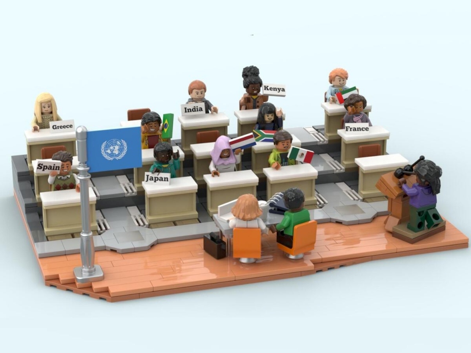 Switzerland. Model UN Refugee Challenge ideas turned into LEGO scenes