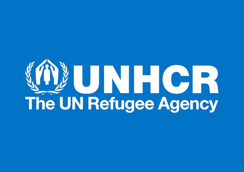 Official UNHCR horizontal visibility logo in colour 