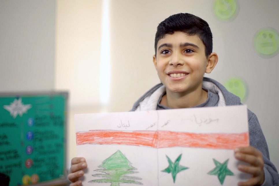 Lebanon. Refugee children draw what they imagine Syria to look like