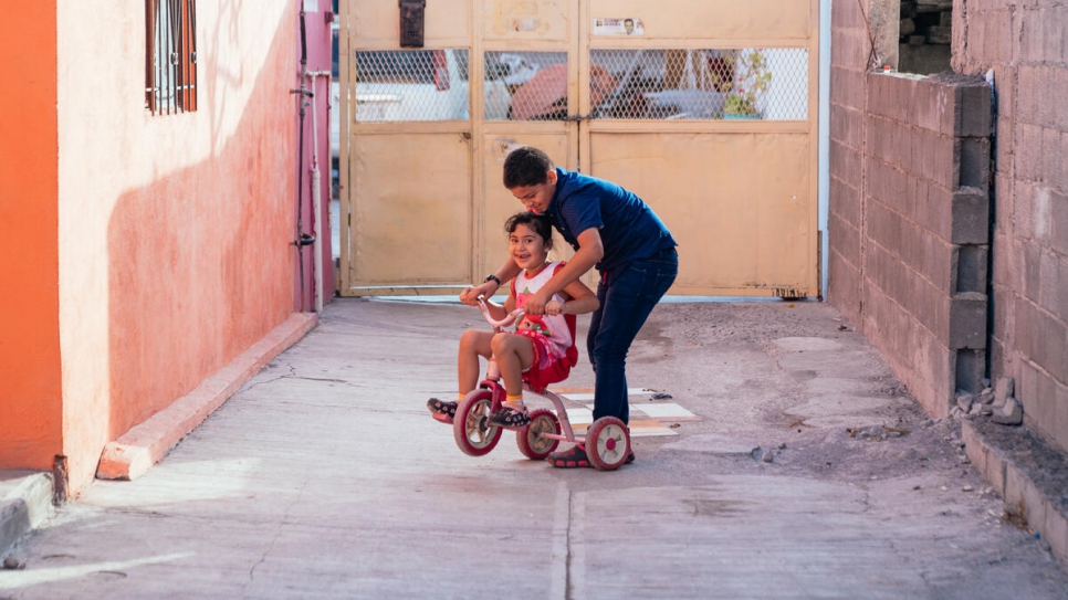 Years after he was shot in the leg, Javier can now walk, run and play without pain.