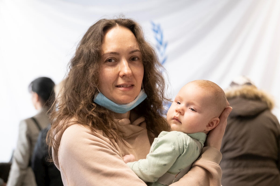 Poland. Refugees from Ukraine wait to register for cash assistance in Warsaw