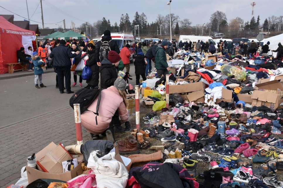 Poland. Arrival of refugees