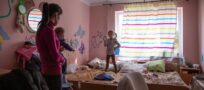 University dorm in western Ukraine offers escape for fleeing families