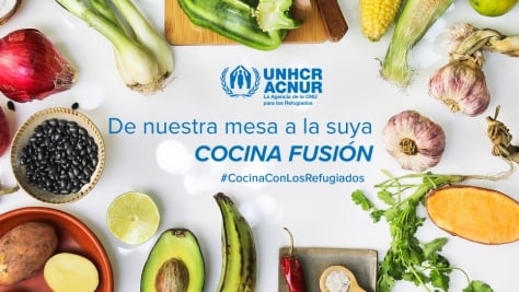 De nuestra mesa a la suya: Cocina Fusión. Un libro con recetas de la comunidad desplazada de manera forzosa en América Latina y el Caribe.