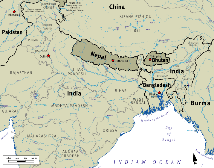 Nepal and Bhutan