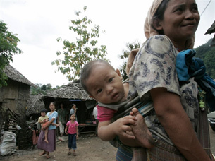 Burmese refugees at a camp near the Thai-Burma border, Sept. 29, 2007.