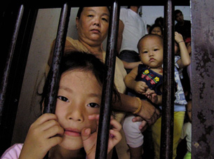 Hmong refugee families at a detention center in Nong Khai province, Thailand, Aug. 21, 2008.