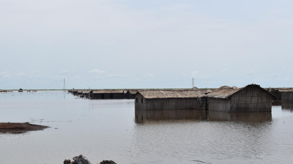 El campamento de refugiados de Alganaa, en el Estado del Nilo Blanco, Sudán, quedó sumergido por las aguas de las inundaciones, dejando a unas 30.000 personas refugiadas sursudanesas en necesidad de asistencia urgente.