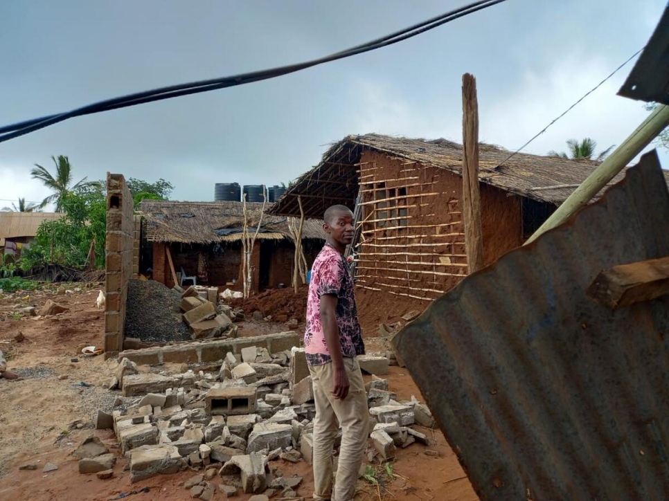 Casas dañadas por el ciclón Gombe en Nampula, Mozambique.