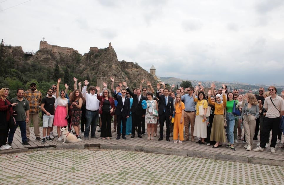 Among the participants were refugees from different countries living in Georgia, members of the public, UN staff and government officials.