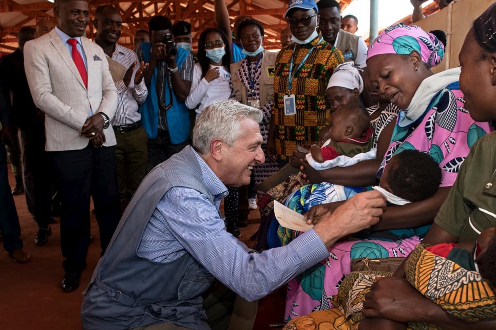 Tanzania. High Commissioner visits refugees at Nyarugusu camp in Kigoma