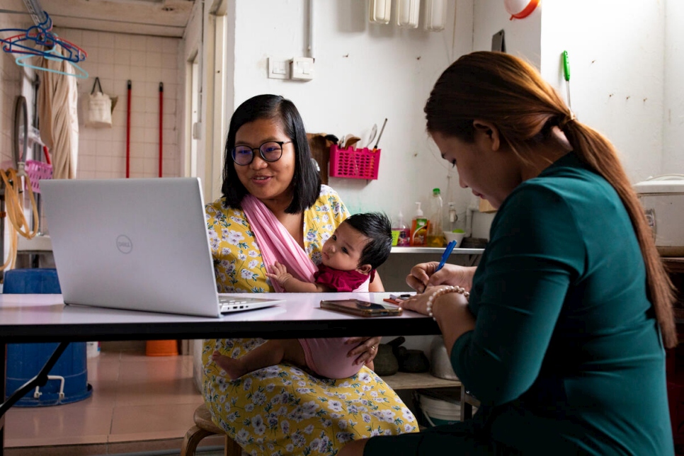 Malaysia. Refugee leaders conduct online psychosocial support group session for refugee women during COVID-19