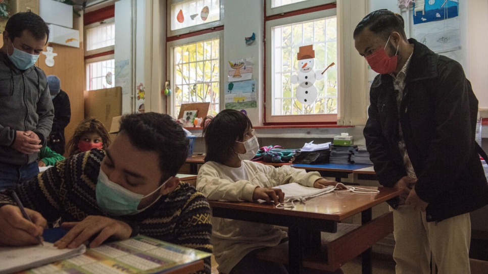 Valentin visiting the Daily Centre for Children in the Street where he received support as a child.