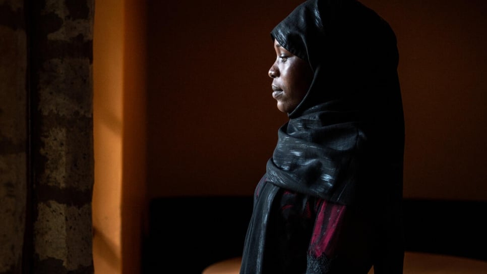 Raba Hakim poses for a photo outside her hostel at the United States International University - Africa.