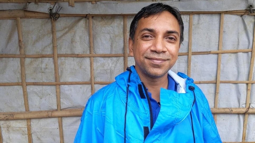 An assistant environment officer, Ehsanul Hoque works on disaster preparedness and restoring the environment in the Rohingya refugee camps in Bangladesh.